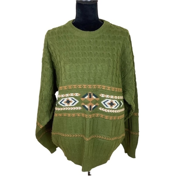 CACHAREL VINTAGE WOOL BLEND GRANDPA SWEATER - Picture 1 of 8